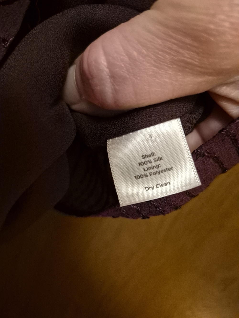 Talbots 100%Silk Fully Lined Plum Sleeveless Beaded Camisole Size 4 Excellent! - Picture 3 of 11